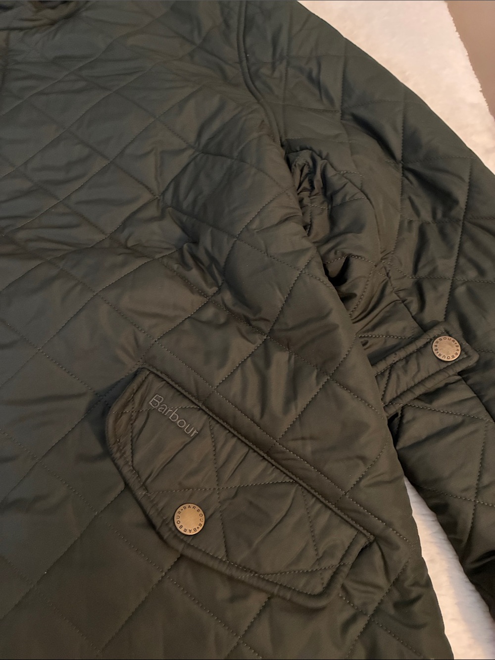Barbour Dark Green Quilted Lightweight Jacket - Picture 4 of 16